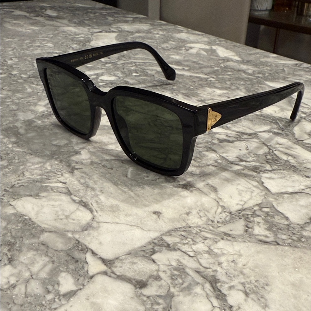 Louis Vuitton Black Sunglasses with Gold Detail